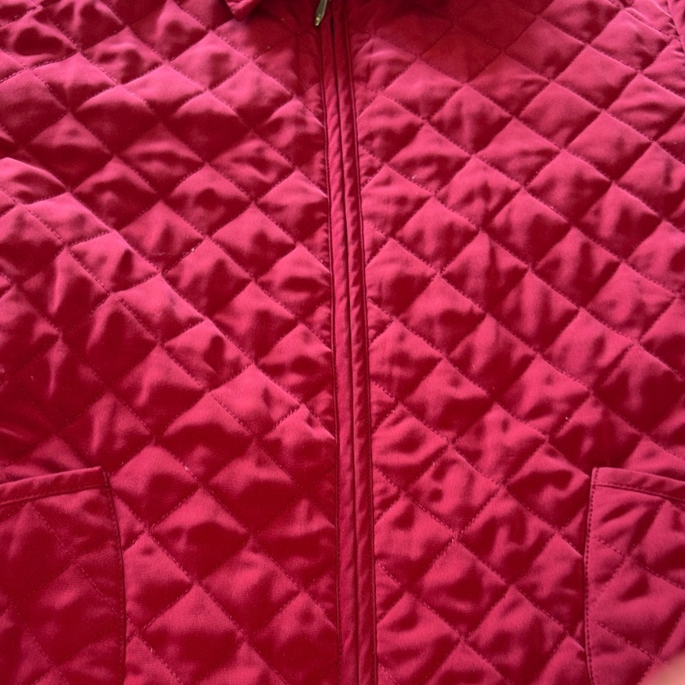 Pendelton Petite Red Quilted Jacket L Gently Loved Burnt Red Color - Picture 2 of 12